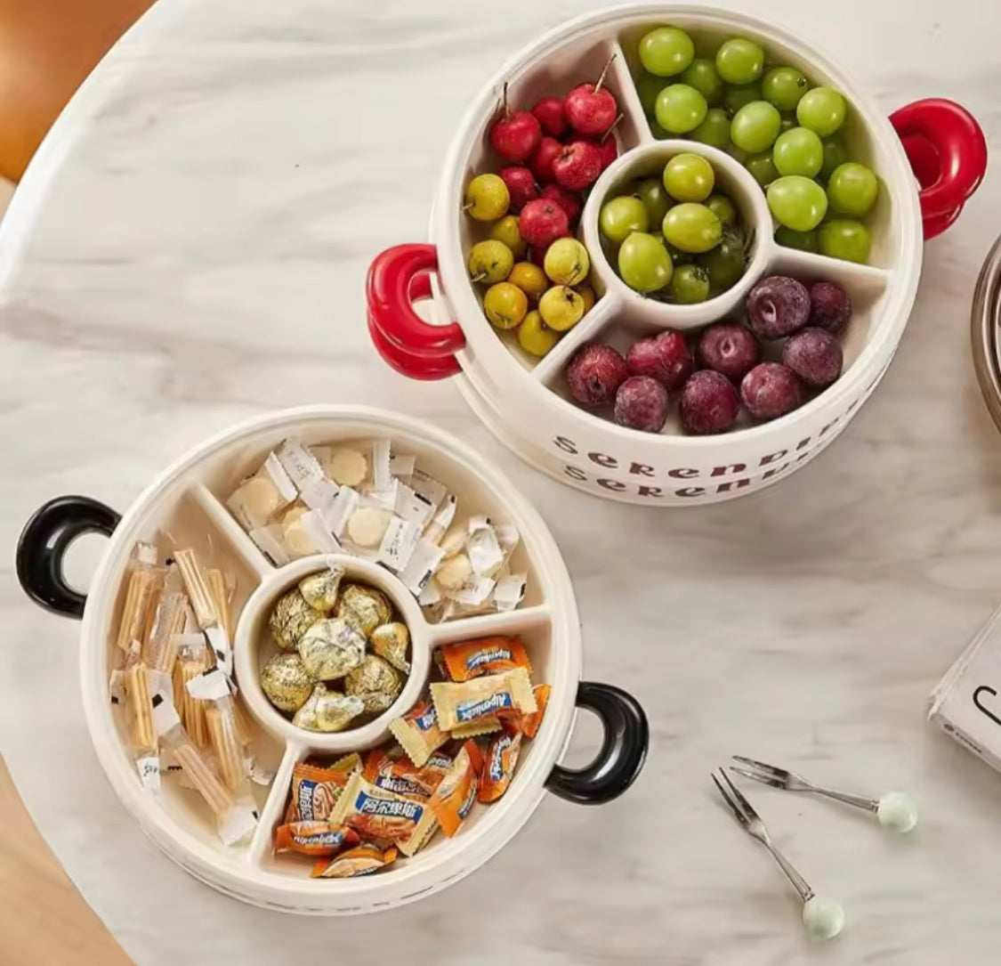 4 Grids Dried Fruit Tray With Transparent Lid, Dust Proof Fruit Storage Basin, Candy Snack Storage Basket, Dry Fruit Portion Pot With Lid 4 Grids Dried Fruit Tray With Transparent Lid, Dust Proof Fruit Storage Basin, Candy Snack Storage Basket, Dry Fruit Portion Pot With Lid